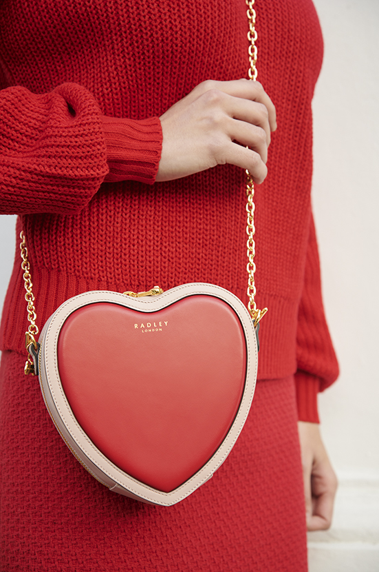 Radley red heart new arrivals bag
